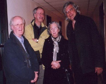 Fernand en coulisses d’un récital à l’UQAM avec sa conjointe adorée, Lisette Corbeil