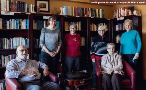 Les membres du Comité des résident.e.s Sauvons le Mont-Carmel : Gisèle Ampleman, Normand Breault, Marie-France Dozois, Marie-Paule Lebel, Suzanne Loiselle et Constance Vaudrin
